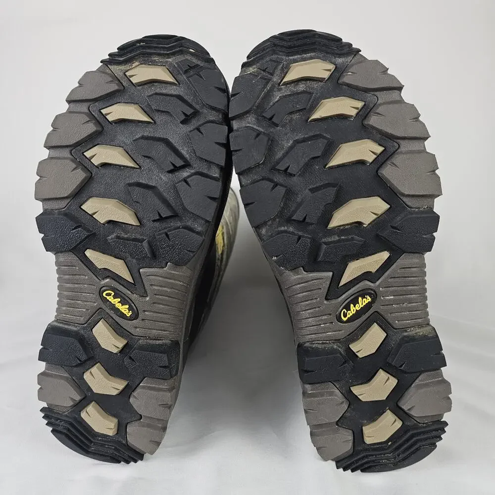 Cabelas Instinct Rubber Hunting Boots Mens 9 M Realtree Camo Waterproof 83234